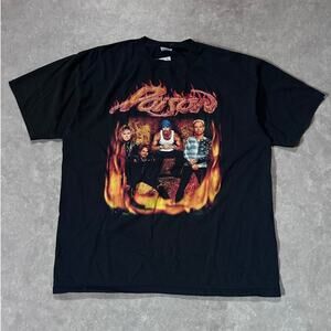2004 Vintage Poison Black Band T Shirt Size XXL